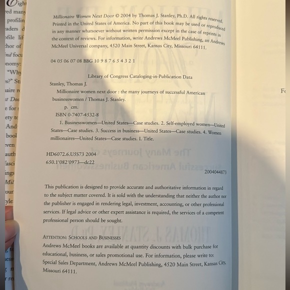 The Millionaire Mind and Millionaire Women Next Door. Thomas J. Stanley. Both HC - Picture 5 of 6